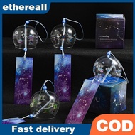 ETH 1pc 1pc Creative Japan Style Hibiscus Decor Pattern Glass Hanging Wind Chime TH