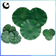 [FIREFLY1] Pa Of 9 Artificial Floating Foam Lotus Leaves Water Lily Pads Ornaments Green OOO