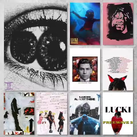 Lucki Rapper 2 Faced Pt 2 Poster Gallery Prints Self Adhesive Home Decor Decoration Wall Decals Livi