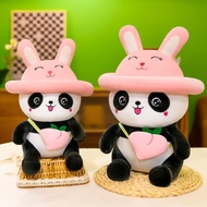 Plush Toy Peach Panda Doll Cute Big Panda Doll Children Ragdoll Girl Mascot Pillow Pier