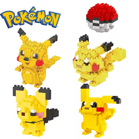 Pokemon Small Building Pokemon Nanoblock Cartoon Pikachu Education Game Graphics Pokemon Toys For Ki