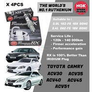 NGK Premium RX Spark Plug - Toyota Camry 2.0L 1AZFE 2.4L 2AZFE ACV30 ACV35 ACV40 ACV45 ACV51( Year 2