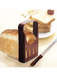 具咖啡色的多士爐面包切片器，用於切片麵包的工具，烘焙店切片架