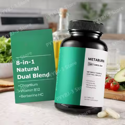 Metabolism Capsules Contain Berberine,Green Tea,Chromium & Vitamin B12 Daily Health Support Gentle P