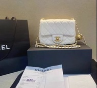 💥快閃價💥 全新🆕1個現貨Chanel白色🤍金球方胖子