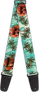 Guitar Strap Dachshund In Shades Palm Trees 2 Inches Wide