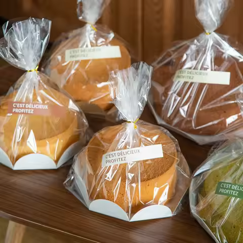 10 pcs Chiffon Cake packaging DIY baking bags cake paper box for Bakery Cholocate candy food Packing
