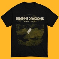 IMAGINE DRAGONS Flame Black Vintage Retrokaos band - Regular & Boxy Unisex T-Shirt band Shirt mercha