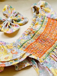 手工刺繡洋裝女童尺寸80-120公分花色可訂製Liberty布料DMC繡線