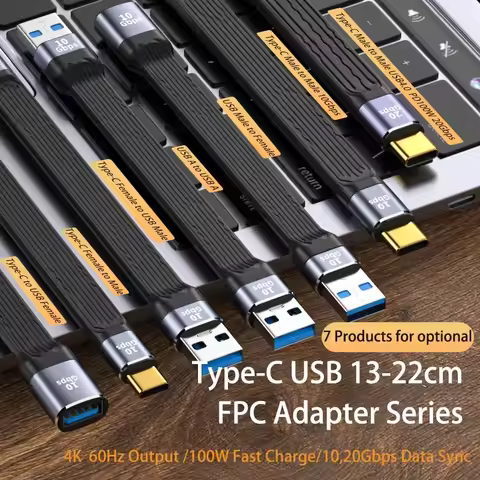 USB 4.0 Gen3 Data Cable 4K@60Hz 40Gbps PD 100W 5A USB C Fast Charging Adapter Converter for Thunderb