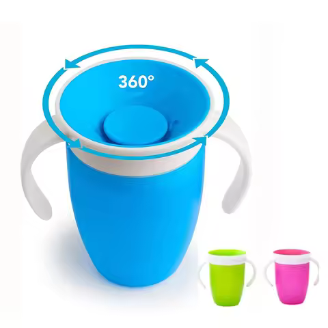 Magic Baby Cups Can Be Turned Baby Learning Drinking Cup Leakproof Child Water Cup Bottle 240ml Copo