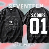 24h Shipping N9THNOVA K-POP SEVENTEEN Street Style Trendy Washed Unisex T-shirt 1