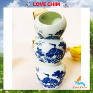 Ceramic crested bird cage, LOVECHIM bird cage accessories