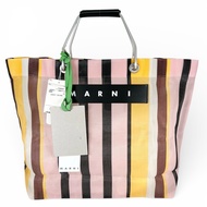 全新未使用 ▲ MARNI SHMHR08A01 Flower Cafe Marni Market 條紋手提包顏色UNI 正品 女士