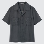 Uniqlo U 棉質透膚襯衫 短袖襯衫