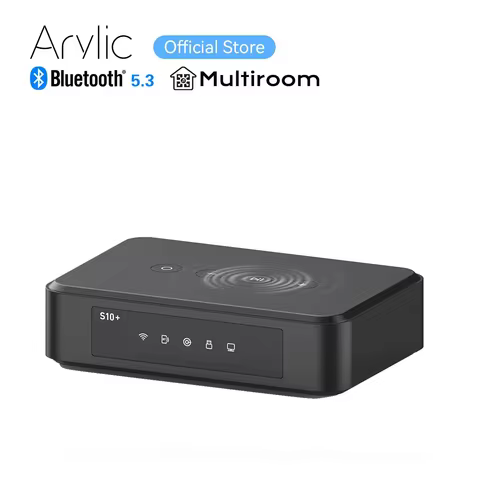 Arylic S10+ Wireless Music Streamer Bluetooth Audio Receiver 3.5mm Jack Aux for PC Multiroom PC Audi