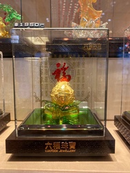 六福黃金壽桃擺件