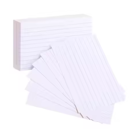 Lined Index Cards 3x5 100 Cards Flash Cards Note Cards Index Card with Black Lines White Background