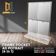 Acrylic Frame / Acrylic Frame Pocket A5 Potrait (4 in 1)