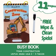 Busy Book Construction for Children 2-3 Years Old | Activity Book | Worksheet
