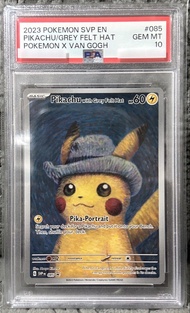 PSA 10 Pikachu with Grey Felt Hat 085 Pokémon x Van Gogh card