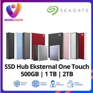 hard disk ssd hub eksternal seagate one touch - garansi resmi 3 tahun - 500gb hitam