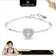 SWAROVSKI New S925 Sterling Silver White diamond Hyperbola Heart bangle The best gifts for your girl