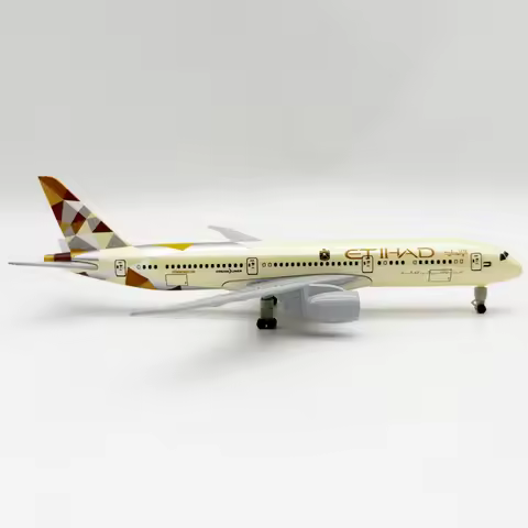 Airplane Miniatures 20cm B787 Etihad Airways Metal Scale Plane Model Diecast Replica For Adults Fun