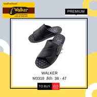 walker รองเท้าแตะผู้ชาย รหัส M3310 สีดำ หนังแท้
