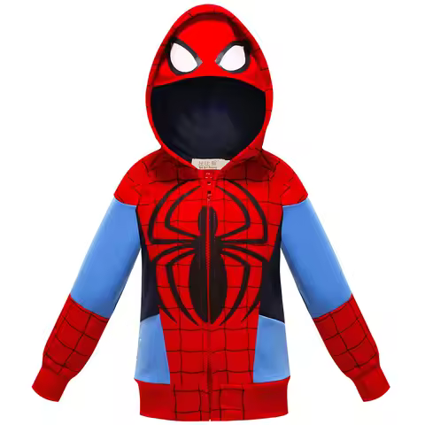 Marvel Avengers Iron Man Spiderman Spring Autumn Boys Hooded Jacket - Children's Coats