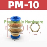Pneumatic Fitting Push to Connect Bulkhead Union Push In 10mm KG38