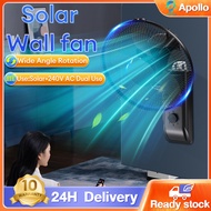 Solar Wall Fan 16 Inch 5 Blades 3 Speed Strong Wind Industrial Wall Fan Strong 6S Motor kipas dindin