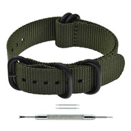Thick Nylon Watch Bands for men Replacement ZULU ZOLU strap GREEN 16mm 19mm 20mm 21mm 22mm 23mm 24mm