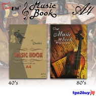 Uni Paper A4 Music Book / Buku Muzik Card Cover 80Pgs S-7788 / Kraft Cover 40pgs S-MZ 1003