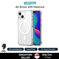 (SG) ESR iPhone 14 Plus Air Armor Case with HaloLock, Clear Transparent Phone Casing Cover (Magnetic