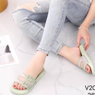 Sandal Flat Jelly Import CAT Transparan V202 -3 / Sendal Sandal Jelly Import Karet