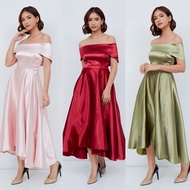 Bridesy Classic Sabrina Midi Gown Bridesmaid | Party Dress | Bridesmaid | Invitation