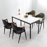 Marble S 1200X600 Olive 4-person dining table table set