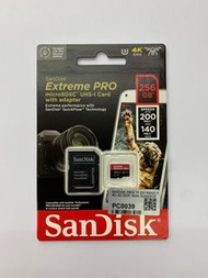 Sandisk 256GB 全新原裝香港行貨記憶卡 Extreme Pro A2 4K UHD R:200MB W:140MB TF MicroSDXC Card SDSQXCD-256G-GN6MA PC0039