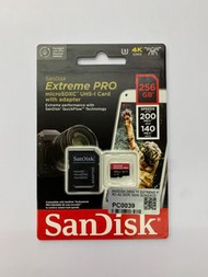 Sandisk 256GB 全新原裝香港行貨記憶卡 Extreme Pro A2 4K UHD R:200MB W:140MB TF MicroSDXC Card SDSQXCD-256G-GN6MA