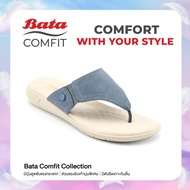 Bata บาจา Comfit รองเท้าลำลอง รองเท้าแตะ รองเท้าแบบคีบโป้ง(หนีบ) รองเท้าส้นแบน สำหรับผู้หญิง รุ่น ELSIE สีน้ำเงิน 6719931