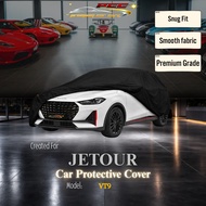 JETOUR VT9 (2025-2026) logo printed Car Cover Elastic Fabric Anti-Scratch High Quality Stretchable F
