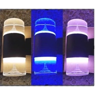 Atimol crystal led pillar light with 2 heads and 3 color modes, 90mm lamp and pillar lamp and baseba