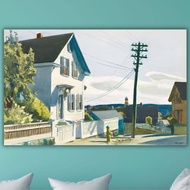 Edward Hopper Adam's House Canvas Wall Art Modern Print