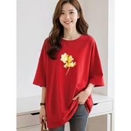 2Y837 1XL-5XL Tshirt Women Clothes Tshirt Crop Top Blouse T shirt Plus Size Woman Celebrity Clothing