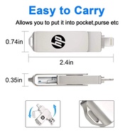 2TB USB3.0 4 in 1 OTG Flash Drive Metal Waterproof High speed 512GB 256GB 128GB U Disk pendrive for 