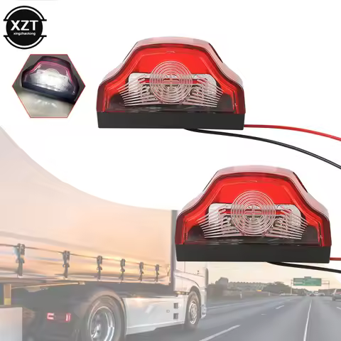 New 12V-24V Car License Plate Light Waterproof for Lorry Truck Trailer White Light E9 3 LED Car Numb