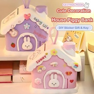 CS_ Cute Piggy Bank Kawaii Money Saving Box Kids Toys Tabung Duit Kertas Syiling Mainan Budak Peremp