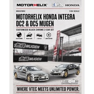 MOTORHELIX HONDA INTEGRA DC2 & DC5 MUGEN CUSTOMIZED BLACK CHROME 2-CAR SET