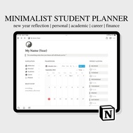 Minimalist Notion Template for Student